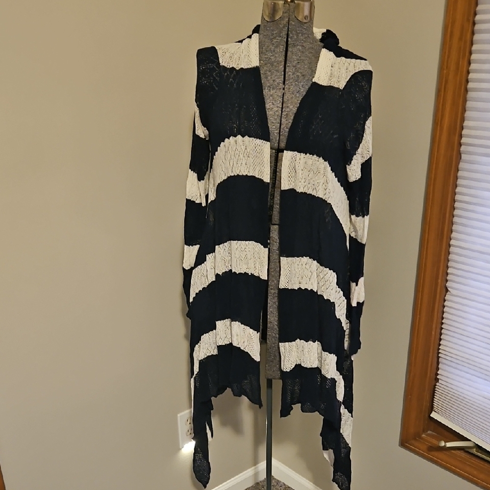 Autumn Cashmere Striped Pointelle Drape